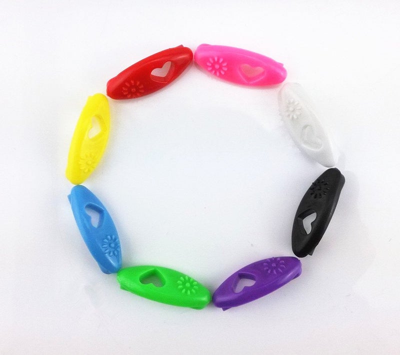 yueton 48pcs Assorted Color Fashion Plastic Cover Scarves Safety Pin, Scarf, Hijab, Brooch Pins, Safety Locking Baby Cloth Diaper Nappy Pin (Flower&Heart) - Image 5